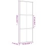 Goldene Schiebetür aus transparentem ESG-Glas und Aluminium von , Türen für zu Hause - Ref: Foro24-155154, Preis: 157,28 €, R...