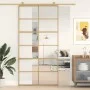 Goldene Schiebetür aus transparentem ESG-Glas und Aluminium von , Türen für zu Hause - Ref: Foro24-155168, Preis: 173,93 €, R...