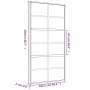 Goldene Schiebetür aus transparentem ESG-Glas und Aluminium von , Türen für zu Hause - Ref: Foro24-155168, Preis: 173,93 €, R...