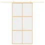 Goldene Schiebetür aus transparentem ESG-Glas und Aluminium von , Türen für zu Hause - Ref: Foro24-155156, Preis: 170,30 €, R...