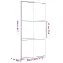Goldene Schiebetür aus transparentem ESG-Glas und Aluminium von , Türen für zu Hause - Ref: Foro24-155156, Preis: 170,27 €, R...