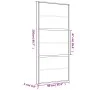 Goldene Schiebetür aus transparentem ESG-Glas und Aluminium von , Türen für zu Hause - Ref: Foro24-155161, Preis: 131,03 €, R...
