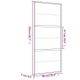 Goldene Schiebetür aus transparentem ESG-Glas und Aluminium von , Türen für zu Hause - Ref: Foro24-155161, Preis: 132,80 €, R...