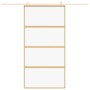 Puerta corredera dorada de vidrio ESG transparente y aluminio de , Puertas para el hogar - Ref: Foro24-155180, Precio: 173,57...
