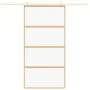 Puerta corredera dorada de vidrio ESG transparente y aluminio de , Puertas para el hogar - Ref: Foro24-155180, Precio: 170,25...