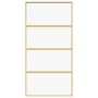 Puerta corredera dorada de vidrio ESG transparente y aluminio de , Puertas para el hogar - Ref: Foro24-155180, Precio: 170,25...