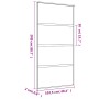 Goldene Schiebetür aus transparentem ESG-Glas und Aluminium von , Türen für zu Hause - Ref: Foro24-155180, Preis: 173,03 €, R...