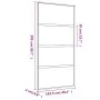 Puerta corredera dorada de vidrio ESG transparente y aluminio de , Puertas para el hogar - Ref: Foro24-155180, Precio: 170,25...
