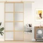 Goldene Schiebetür aus satiniertem ESG-Glas und Aluminium von , Türen für zu Hause - Ref: Foro24-155189, Preis: 187,78 €, Rab...
