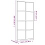 Goldene Schiebetür aus satiniertem ESG-Glas und Aluminium von , Türen für zu Hause - Ref: Foro24-155189, Preis: 190,87 €, Rab...