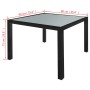 5-piece garden dining set and black synthetic rattan cushions by vidaXL, Garden sets - Ref: Foro24-43122, Price: 386,64 €, Di...