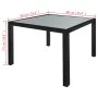 5-teiliges Garten-Essset und schwarze Kissen aus synthetischem Rattan von vidaXL, Gartensets - Ref: Foro24-43122, Preis: 381,...