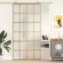 Goldene Schiebetür aus satiniertem ESG-Glas und Aluminium von , Türen für zu Hause - Ref: Foro24-155177, Preis: 193,95 €, Rab...