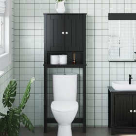 BERG Toilettenschrank Massivholz schwarz 60x27x164,5 cm von , Badezimmermöbel - Ref: Foro24-358555, Preis: 145,91 €, Rabatt: %