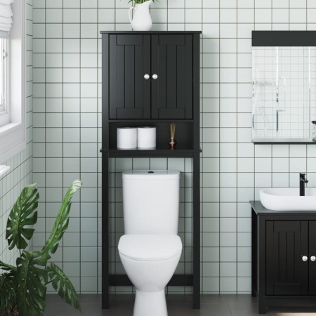 BERG Toilettenschrank Massivholz schwarz 60x27x164,5 cm von , Badezimmermöbel - Ref: Foro24-358555, Preis: 145,91 €, Rabatt: %