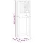 BERG Toilettenschrank Massivholz schwarz 60x27x164,5 cm von , Badezimmermöbel - Ref: Foro24-358555, Preis: 145,91 €, Rabatt: %