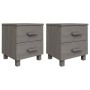 HAMAR Nachttische 2 Stk. massive Kiefer hellgrau 40x35x44,5 cm von vidaXL, Nachttische - Ref: Foro24-340411, Preis: 92,30 €, ...