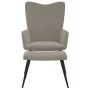 Light gray velvet recliner chair with footstool by , Armchairs - Ref: Foro24-327688, Price: 129,75 €, Discount: %