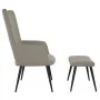 Light gray velvet recliner chair with footstool by , Armchairs - Ref: Foro24-327688, Price: 129,75 €, Discount: %