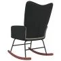 Light gray velvet and PVC rocking chair by , Rocking chairs - Ref: Foro24-327875, Price: 101,91 €, Discount: %