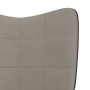 Schaukelstuhl aus hellgrauem Samt und PVC von , Schaukelstühle - Ref: Foro24-327875, Preis: 83,61 €, Rabatt: %