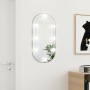 Oval glass mirror with LED lights 80x40 cm by , Mirrors - Ref: Foro24-3102975, Price: 39,54 €, Discount: %