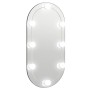 Oval glass mirror with LED lights 80x40 cm by , Mirrors - Ref: Foro24-3102975, Price: 39,54 €, Discount: %