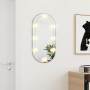 Oval glass mirror with LED lights 80x40 cm by , Mirrors - Ref: Foro24-3102975, Price: 39,54 €, Discount: %