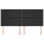 Cabeceros 4 unidades de cuero sintético negro 80x5x78/88 cm de , Cabeceros y pies de cama - Ref: Foro24-3116288, Precio: 101,...