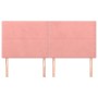 Cabeceros 4 unidades de terciopelo rosa 90x5x78/88 cm de , Cabeceros y pies de cama - Ref: Foro24-3116257, Precio: 87,29 €, D...