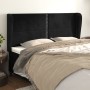 Kopfteil mit Ohren aus schwarzem Samt, 203 x 23 x 118/128 cm von , Kopf- und Fußteile - Ref: Foro24-3117884, Preis: 113,26 €,...