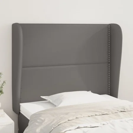 Headboard with gray synthetic leather ears 83x23x118/128 cm by , Headboards and footboards - Ref: Foro24-3117892, Price: 66,6...