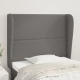 Headboard with gray synthetic leather ears 83x23x118/128 cm by , Headboards and footboards - Ref: Foro24-3117892, Price: 71,8...
