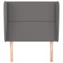 Headboard with gray synthetic leather ears 83x23x118/128 cm by , Headboards and footboards - Ref: Foro24-3117892, Price: 71,8...