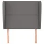 Headboard with gray synthetic leather ears 83x23x118/128 cm by , Headboards and footboards - Ref: Foro24-3117892, Price: 66,6...