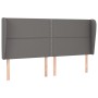 Headboard with ears gray synthetic leather 183x23x118/128cm by , Headboards and footboards - Ref: Foro24-3117922, Price: 118,...
