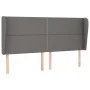 Headboard with ears gray synthetic leather 183x23x118/128cm by , Headboards and footboards - Ref: Foro24-3117922, Price: 116,...