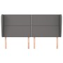 Headboard with ears gray synthetic leather 183x23x118/128cm by , Headboards and footboards - Ref: Foro24-3117922, Price: 118,...