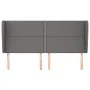 Headboard with ears gray synthetic leather 183x23x118/128cm by , Headboards and footboards - Ref: Foro24-3117922, Price: 116,...