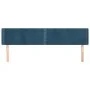 Cabecero de terciopelo azul oscuro 183x16x78/88 cm de , Cabeceros y pies de cama - Ref: Foro24-3118692, Precio: 69,09 €, Desc...