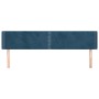 Dunkelblaues Samtkopfteil 183x16x78/88 cm von , Kopf- und Fußteile - Ref: Foro24-3118692, Preis: 59,02 €, Rabatt: %