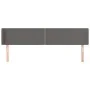 Kopfteil aus grauem Kunstleder, 183 x 16 x 78/88 cm von , Kopf- und Fußteile - Ref: Foro24-3118734, Preis: 64,96 €, Rabatt: %