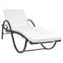 Garden lounger with cushion and brown synthetic rattan side table by vidaXL, Loungers - Ref: Foro24-42885, Price: 148,19 €, D...