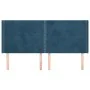 Headboard with dark blue velvet ears 203x16x118/128 cm by , Headboards and footboards - Ref: Foro24-3119510, Price: 107,04 €,...