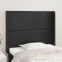 Kopfteil mit Ohren aus schwarzem Kunstleder, 83x16x118/128 cm von , Kopf- und Fußteile - Ref: Foro24-3119512, Preis: 67,11 €,...