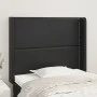 Kopfteil mit Ohren aus schwarzem Kunstleder, 83x16x118/128 cm von , Kopf- und Fußteile - Ref: Foro24-3119512, Preis: 66,37 €,...