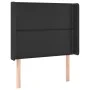 Cabecero con orejas de cuero sintético negro 83x16x118/128 cm de , Cabeceros y pies de cama - Ref: Foro24-3119512, Precio: 66...