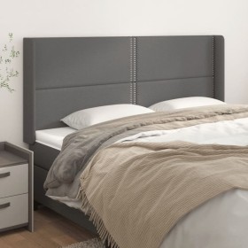 Headboard with ears gray synthetic leather 183x16x118/128 cm by , Headboards and footboards - Ref: Foro24-3119546, Price: 115...