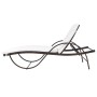 Garden lounger with cushion and brown synthetic rattan side table by vidaXL, Loungers - Ref: Foro24-42885, Price: 161,23 €, D...