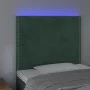 Cabecero con luces LED terciopelo verde oscuro 100x5x118/128 cm de , Cabeceros y pies de cama - Ref: Foro24-3122329, Precio: ...
